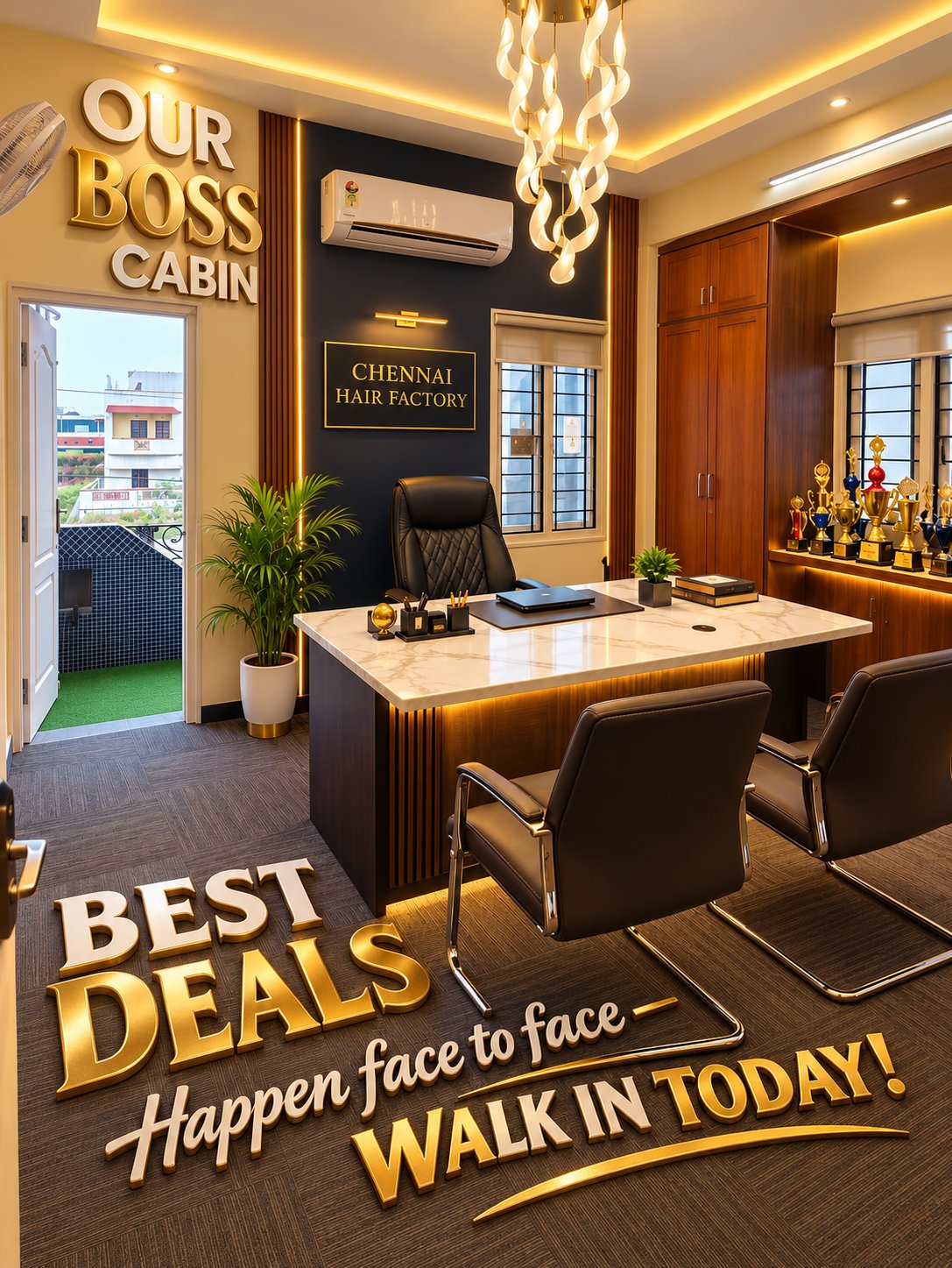 Chennai Hair Factory - our office, walk in for the best deals