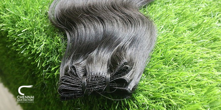 Grey & silver weft hair
